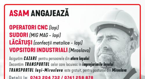 Vopsitori industriali, Lacatusi, Operatori CNC, Sudori MIG MAG